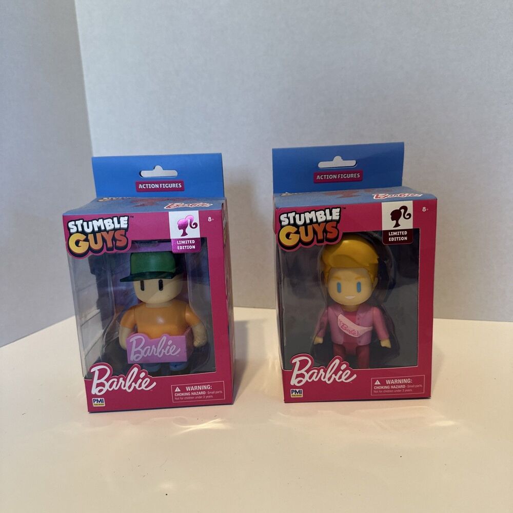 Barbie Stumble Guys Lot Of 2 Legendary Ken Special Barbie Fan Guy 4'' Limited Ed